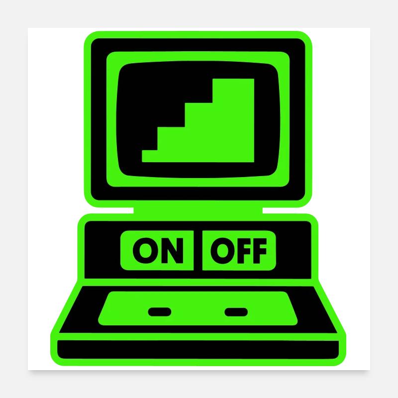 Computer Minimal Pop-Art Poster 60x60 cm