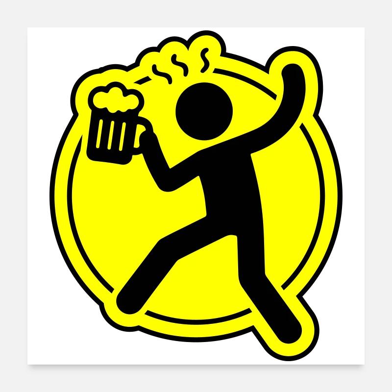 Booze beer cheers Poster 24" x 24" (60x60 cm)