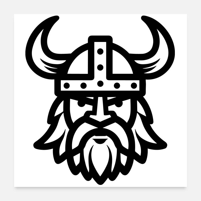 Wikinger Poster 60x60 cm