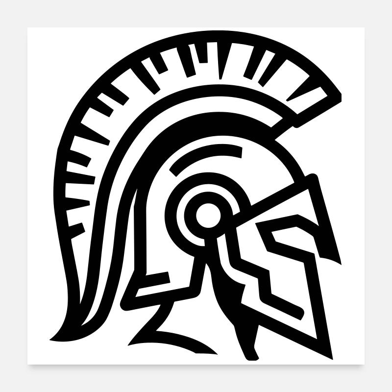 Spartanisch Poster 60x60 cm