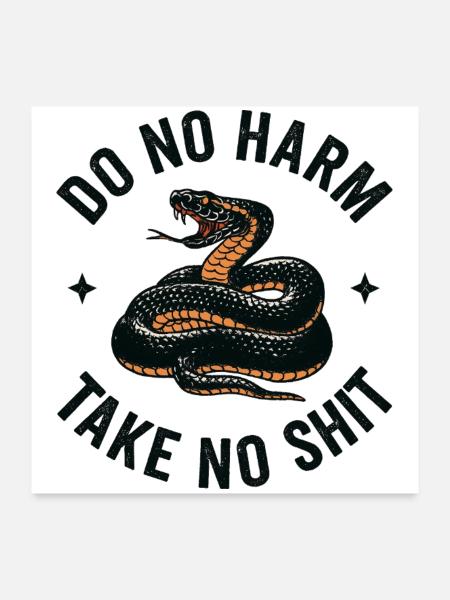 Do no harm - Poster 60x60 cm - Weiß - Vorne
