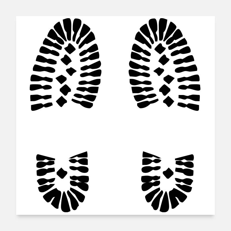 Empreintes de pas (V) Poster 60 x 60 cm