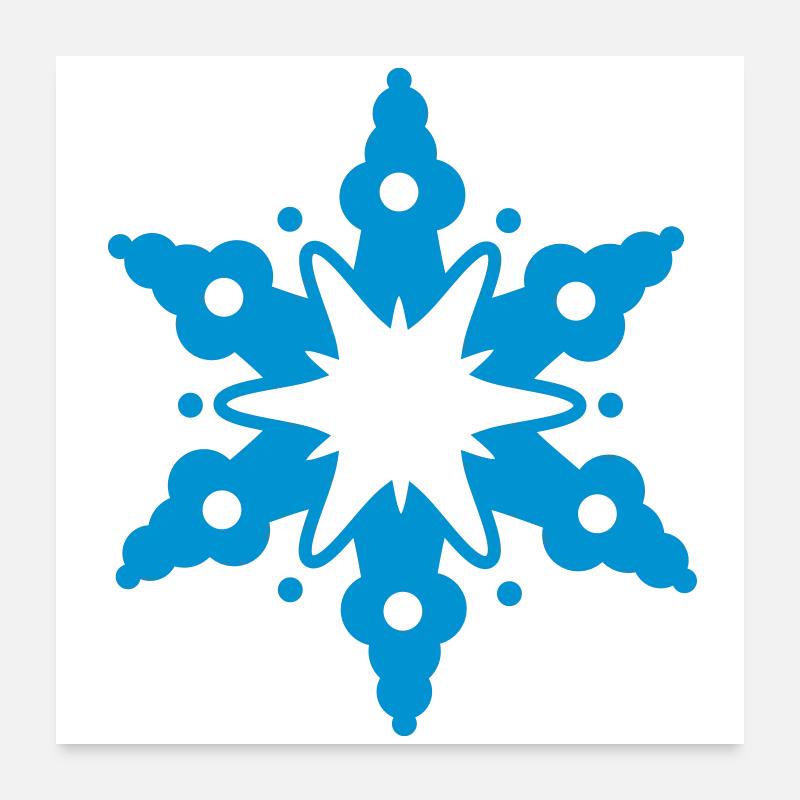 A snow crystal Poster 24" x 24" (60x60 cm)