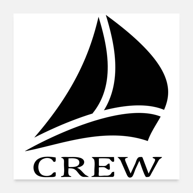 crew - Poster 60x60 cm - Weiß