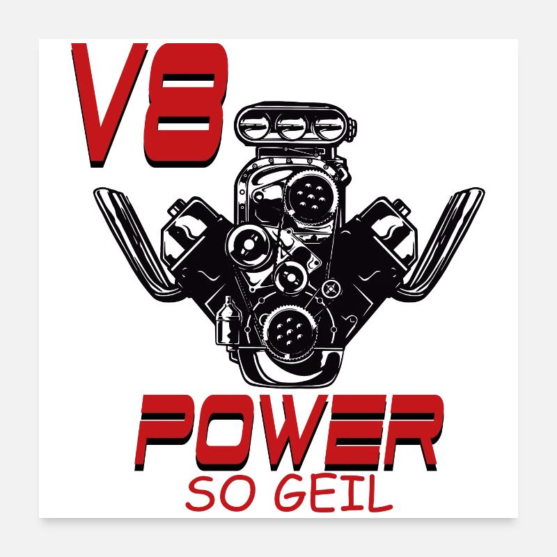 V8 Power so Horny Poster 24" x 24" (60x60 cm)