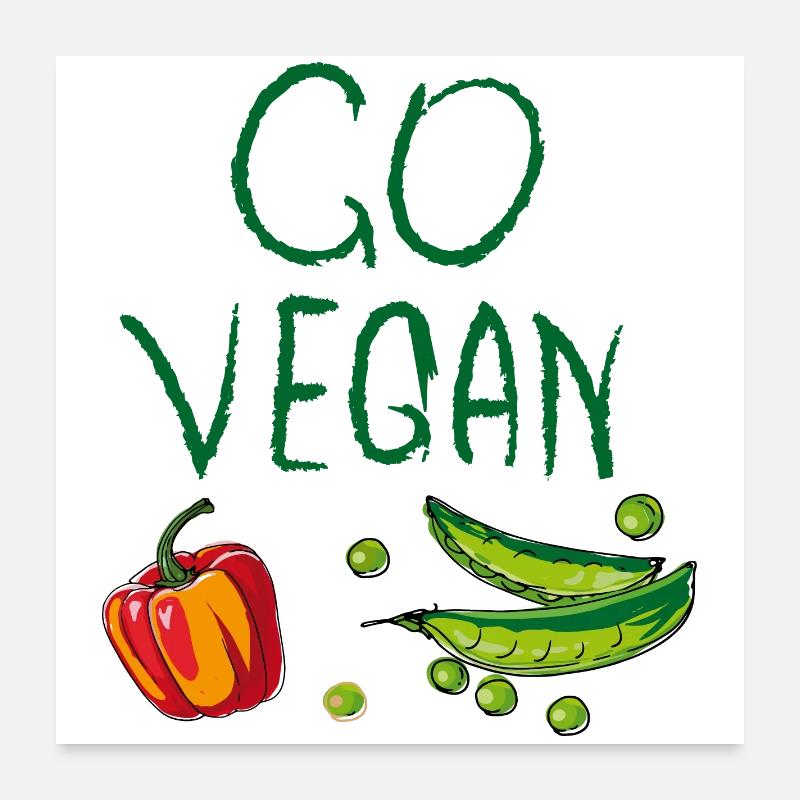 Go Vegan, Chef Poster 24" x 24" (60x60 cm)