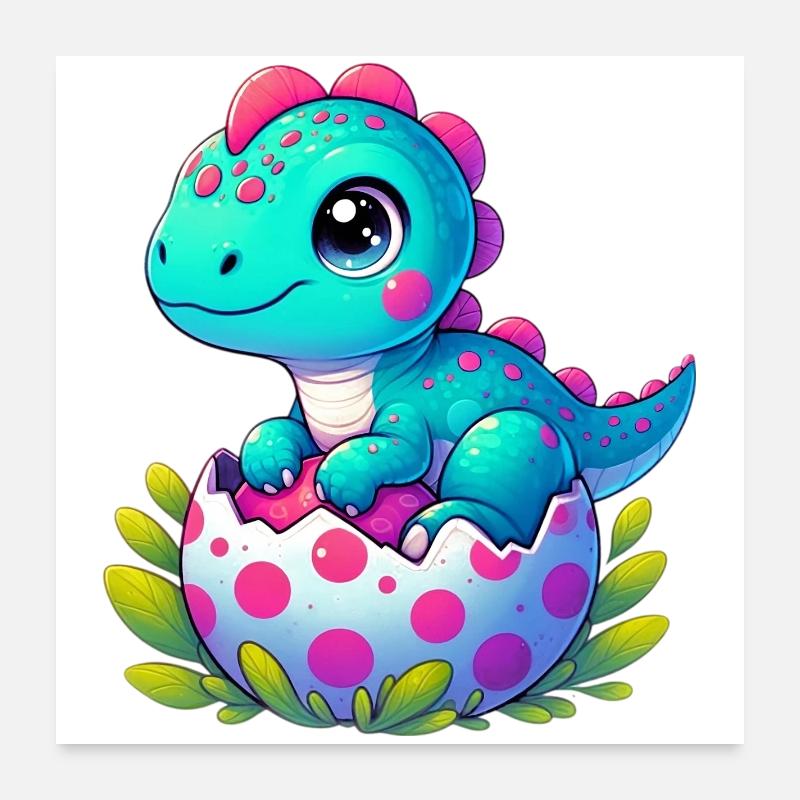 Dinosaure Poster 60 x 60 cm