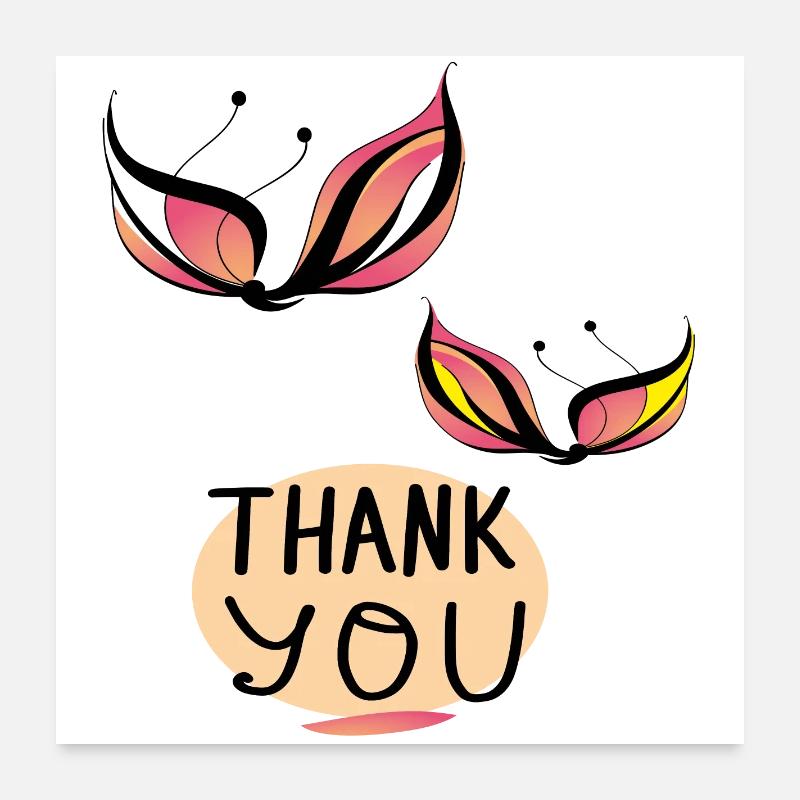 Merci Poster 60 x 60 cm