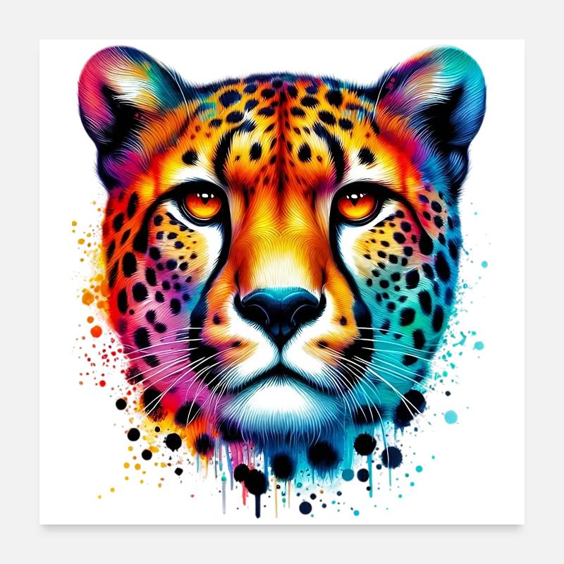 Guépard Poster 60 x 60 cm