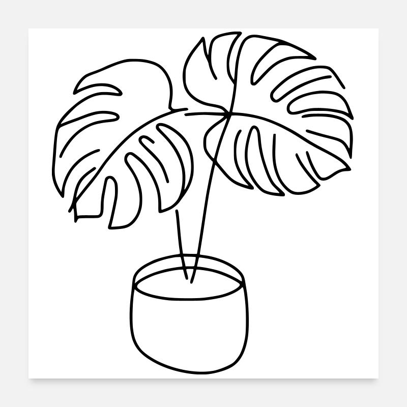 Monstera Poster 60 x 60 cm