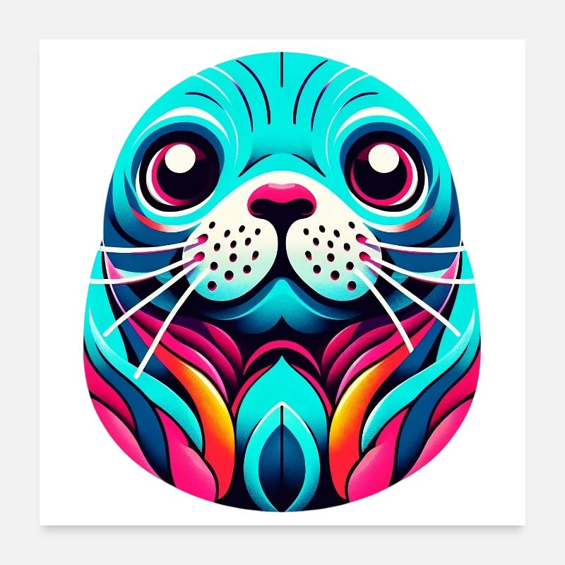 Seal Poster 24" x 24" (60x60 cm)