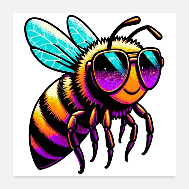 Bee Poster 24" x 24" (60x60 cm)