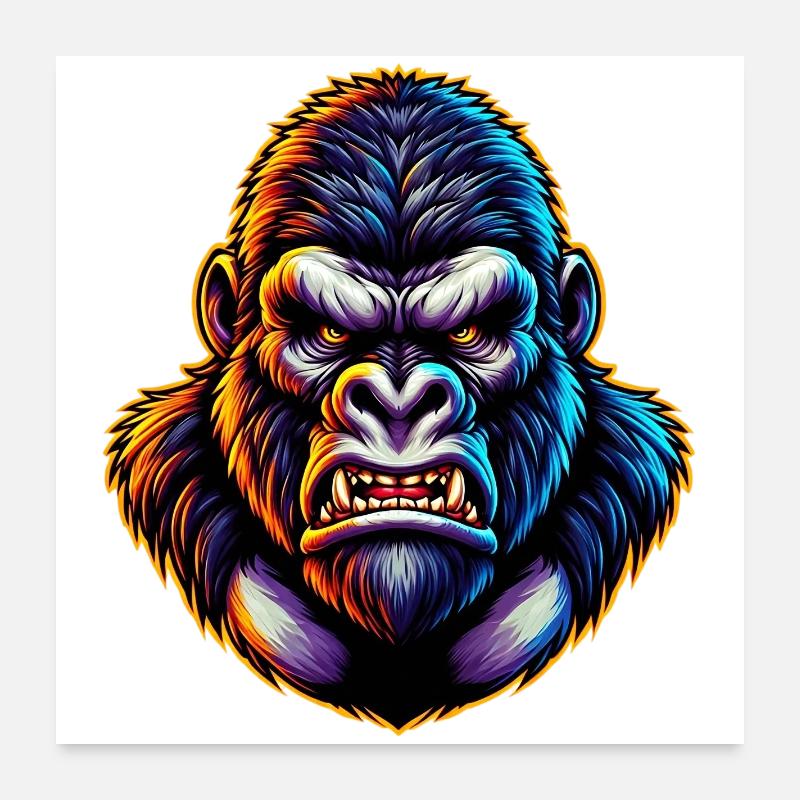Gorille Poster 60 x 60 cm