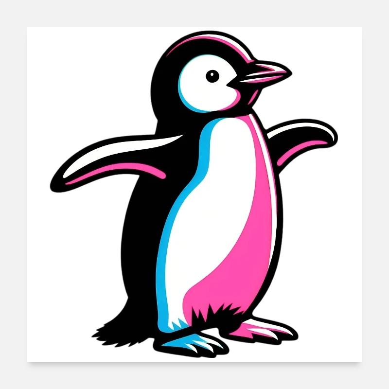 Pinguin Poster 60x60 cm