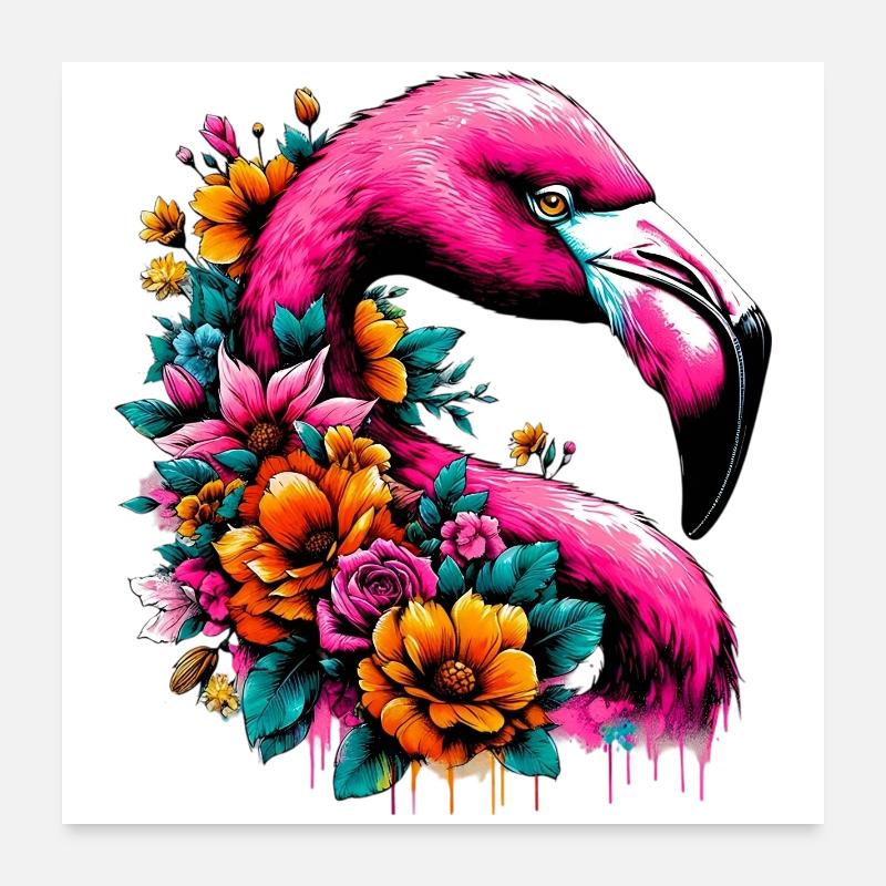 Flamingo Poster 60x60 cm