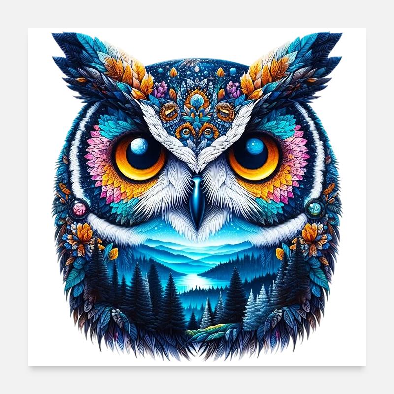 Owl Poster 24" x 24" (60x60 cm)