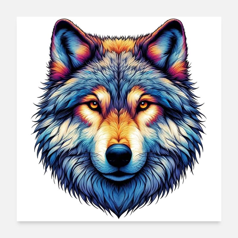 Wolf Poster 60x60 cm