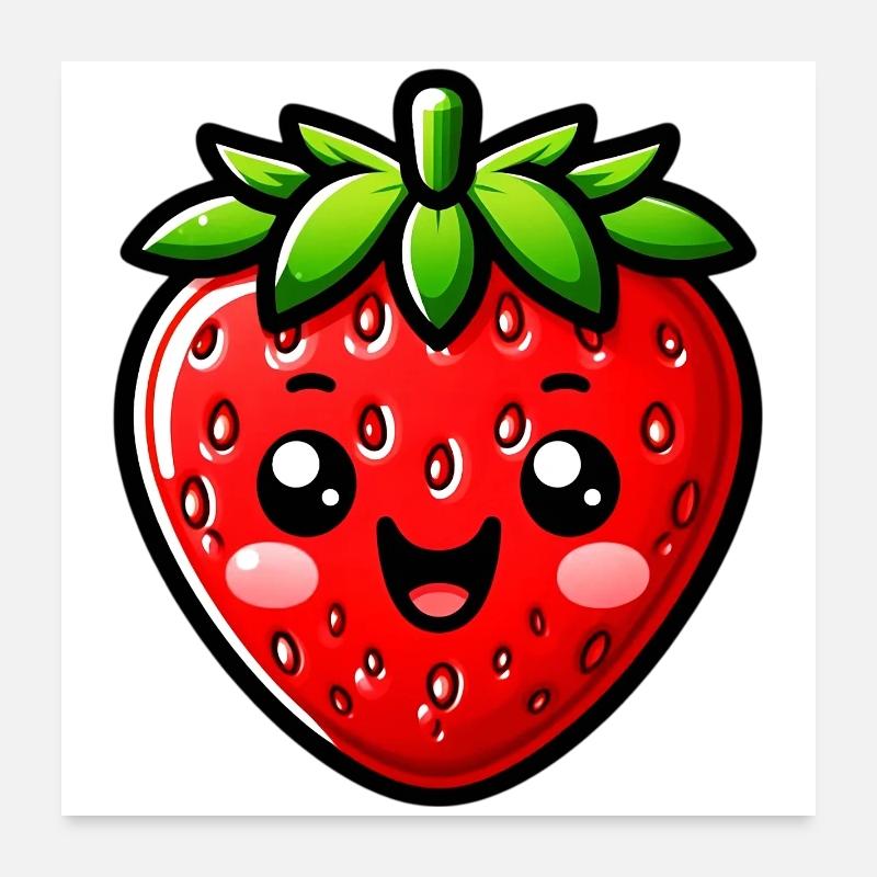 Fraise Fraises Poster 60 x 60 cm