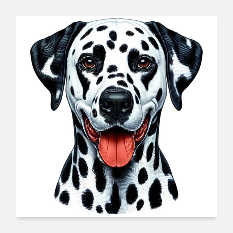 Chien dalmatien Poster 60 x 60 cm