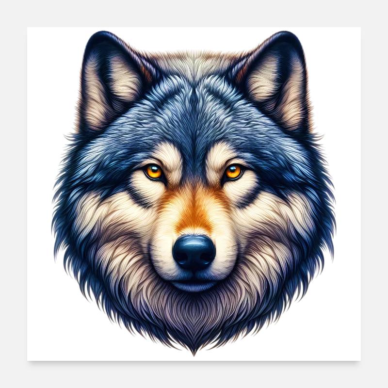 Loup Poster 60 x 60 cm