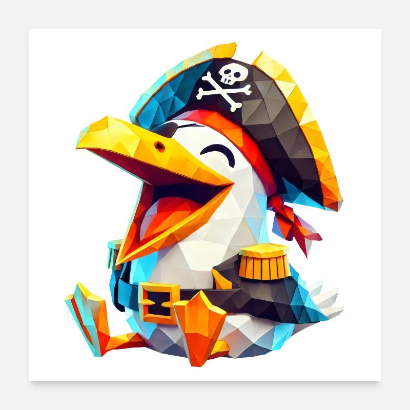 mouette pirate Poster 60 x 60 cm