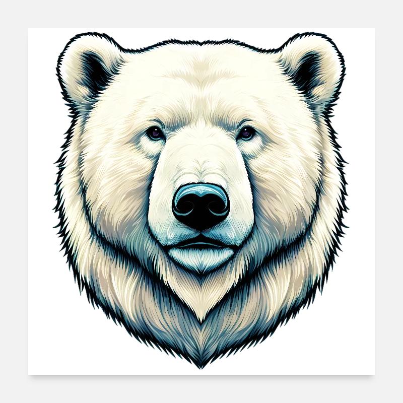 Ours polaire blanc Poster 60 x 60 cm