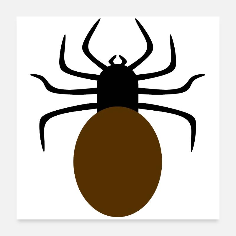 Minimalist Spider Design Poster 24" x 24" (60x60 cm)