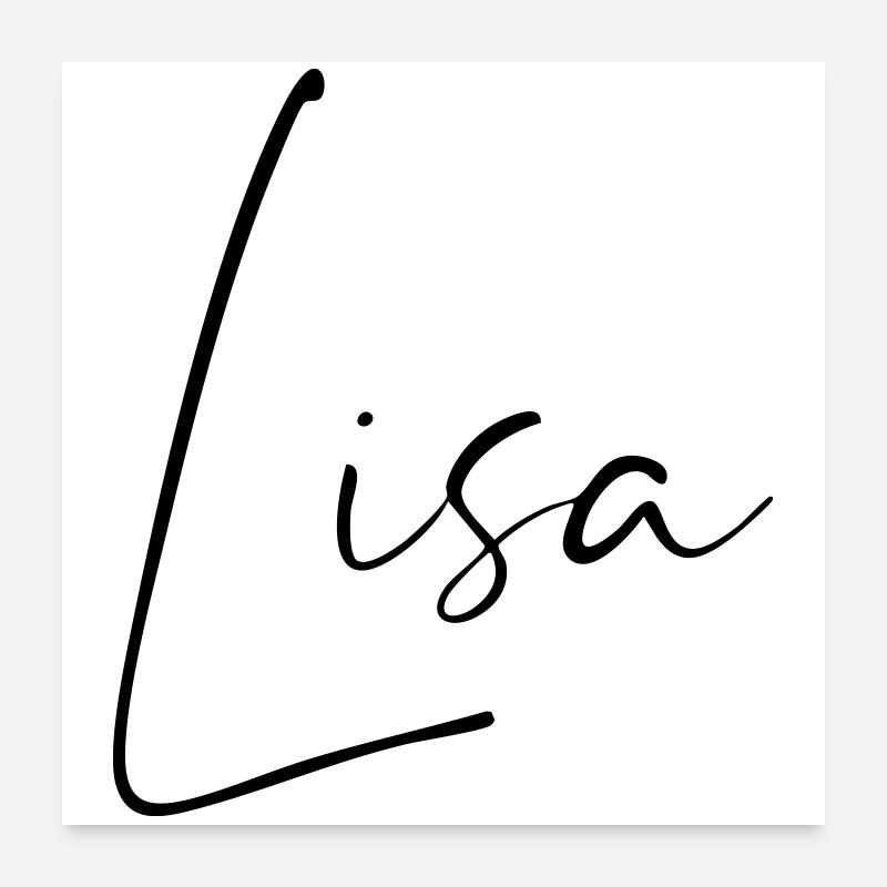 Lisa / Conception du nom de l’écriture manuscrite Poster 60 x 60 cm