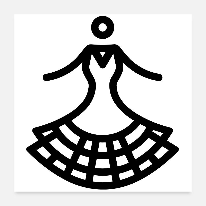Flamenco Poster 60x60 cm