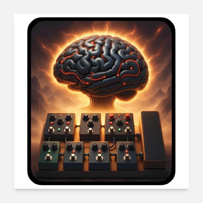 ATOMIC PEDALBOARD – Klang & Bild Poster 60x60 cm