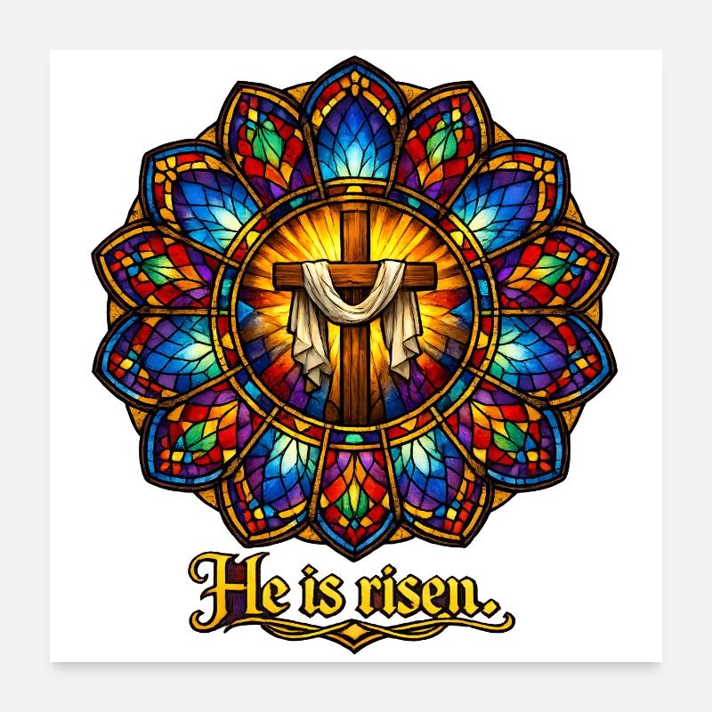 he is risen Poster 60x60 cm