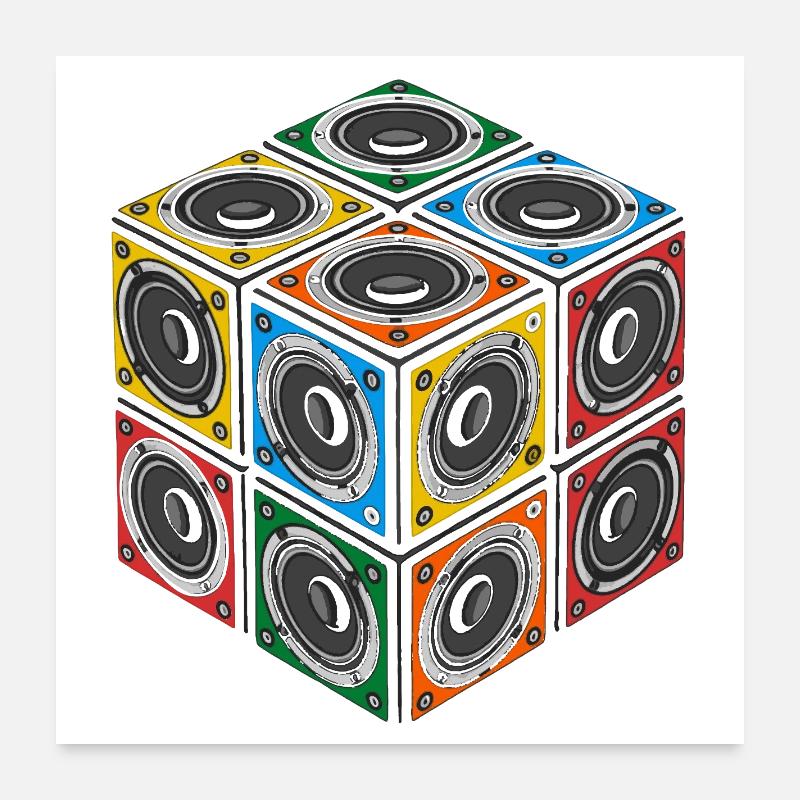  cube sound Poster 60 x 60 cm