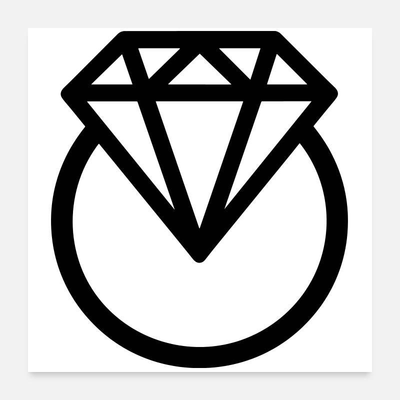 Diamond ring Poster 24" x 24" (60x60 cm)