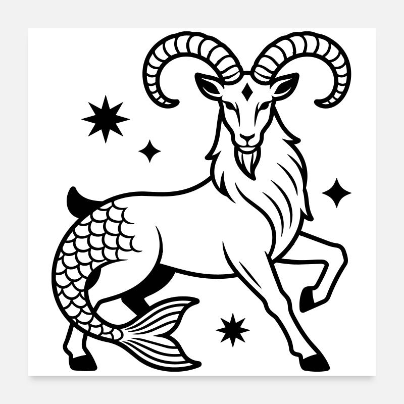 Capricorn Poster 24" x 24" (60x60 cm)