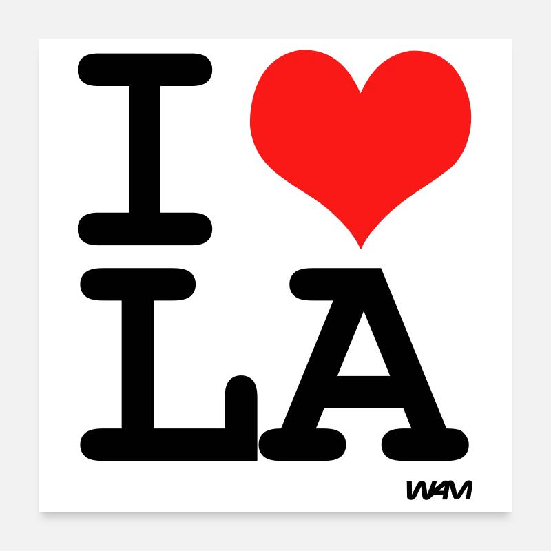 la - Poster 60x60 cm - Weiß