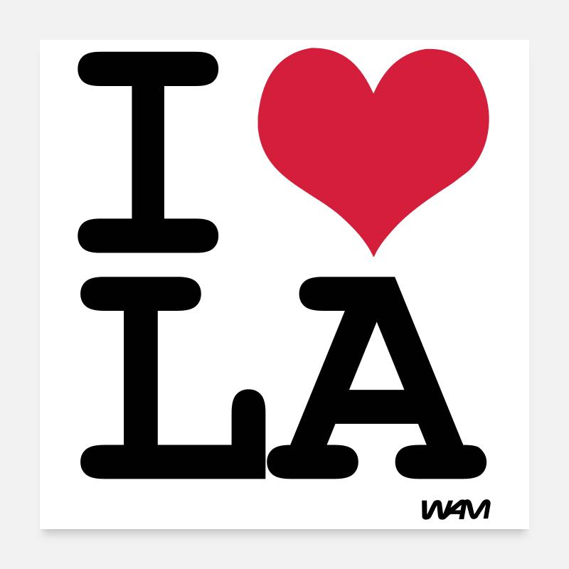 j'aime la - los angeles par wam Poster 60 x 60 cm
