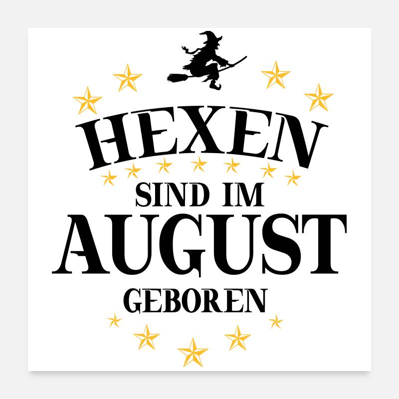 Hexen August Poster 60x60 cm