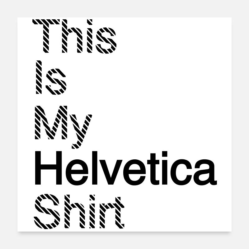 Typographie shirt cadeau Conception graphique Kindee Poster 60 x 60 cm