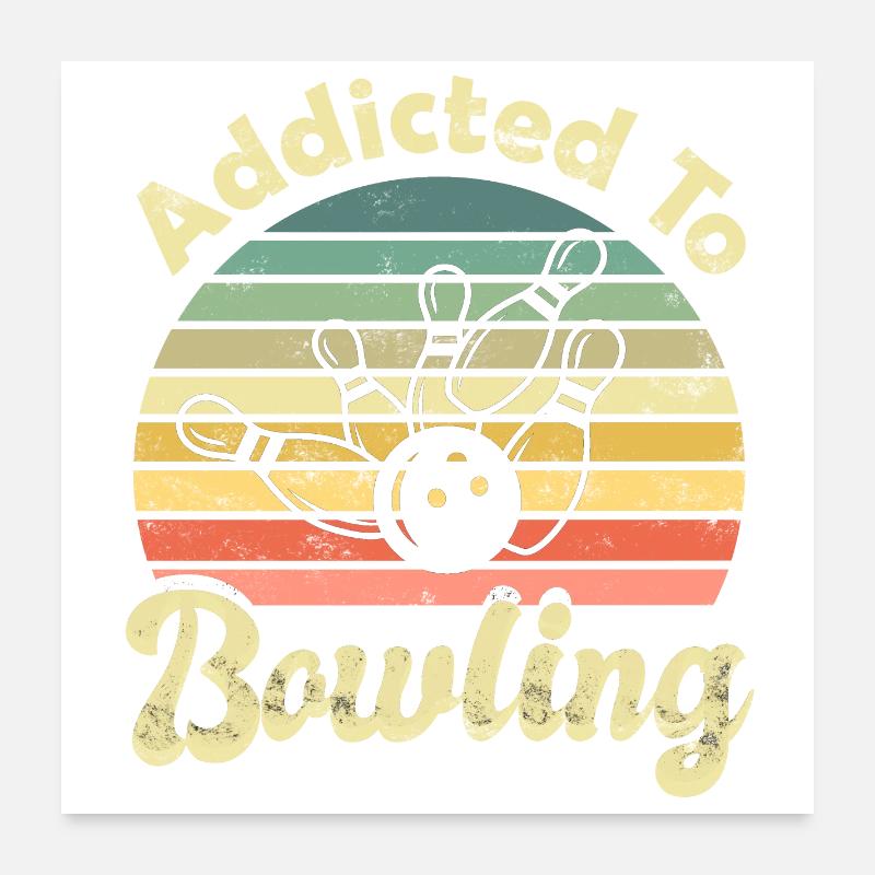 Bowling Bowlen Poster 60x60 cm