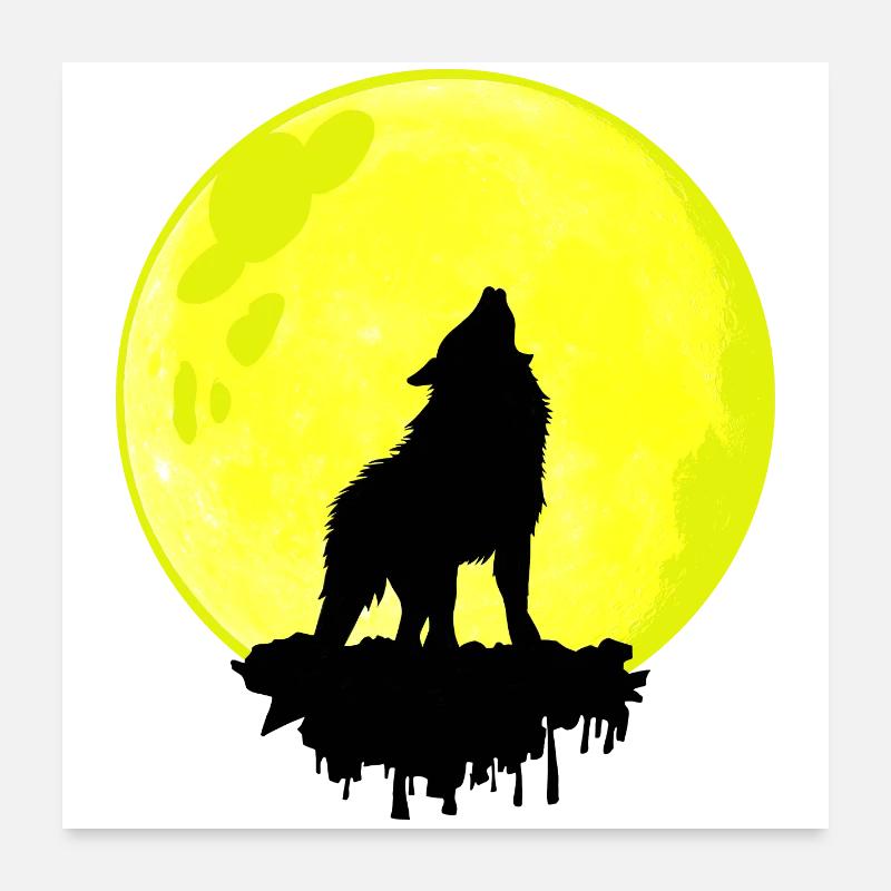 wolfsmond Poster 60x60 cm