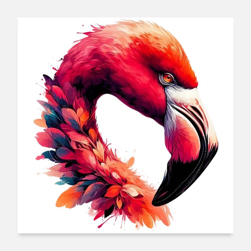 Flamingo Poster 60x60 cm