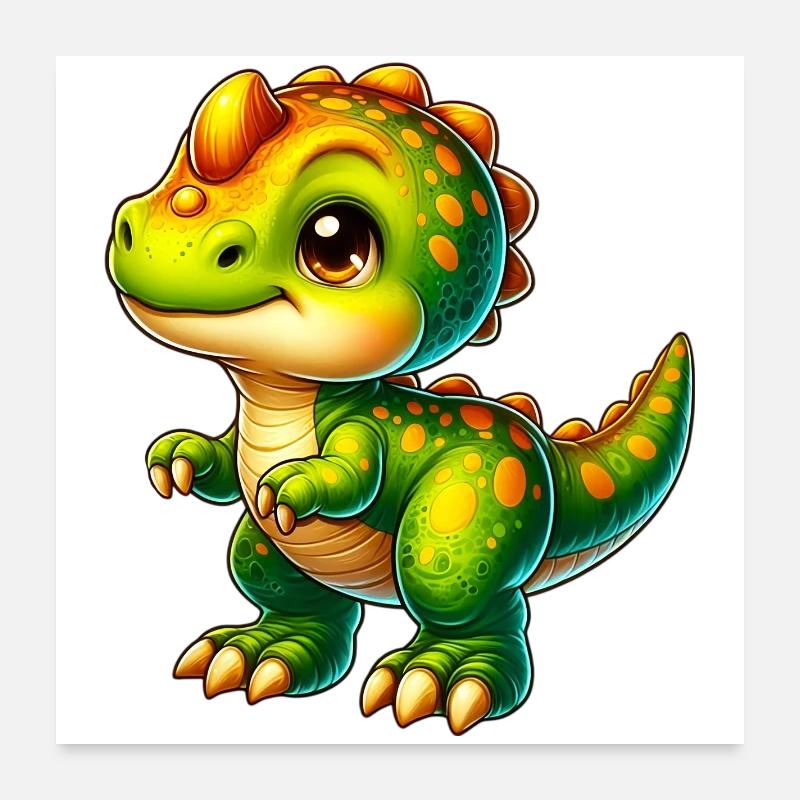 Dinosaure Poster 60 x 60 cm