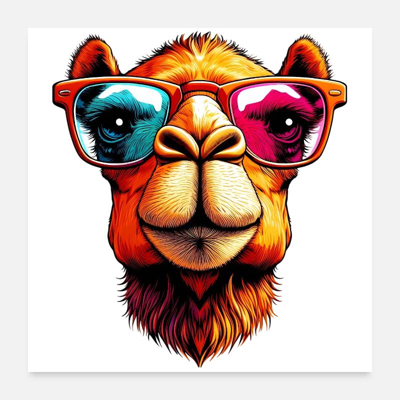 Chameau Poster 60 x 60 cm