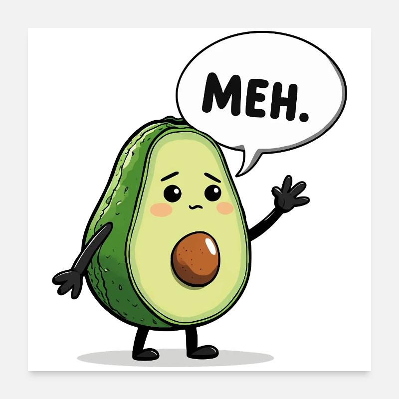 Avocado Poster 60x60 cm