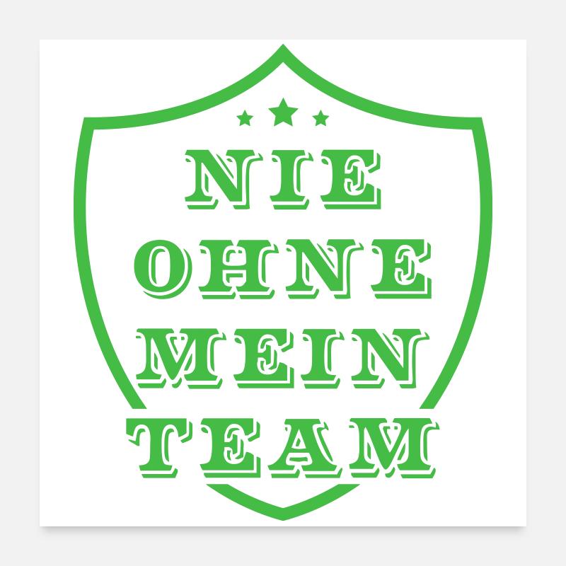 Mon équipe Poster 60 x 60 cm