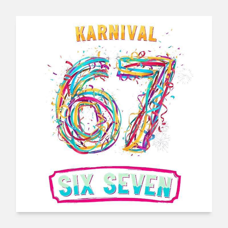 6 7 Remplacement de costume de mème Carnaval Carnaval Poster 60 x 60 cm