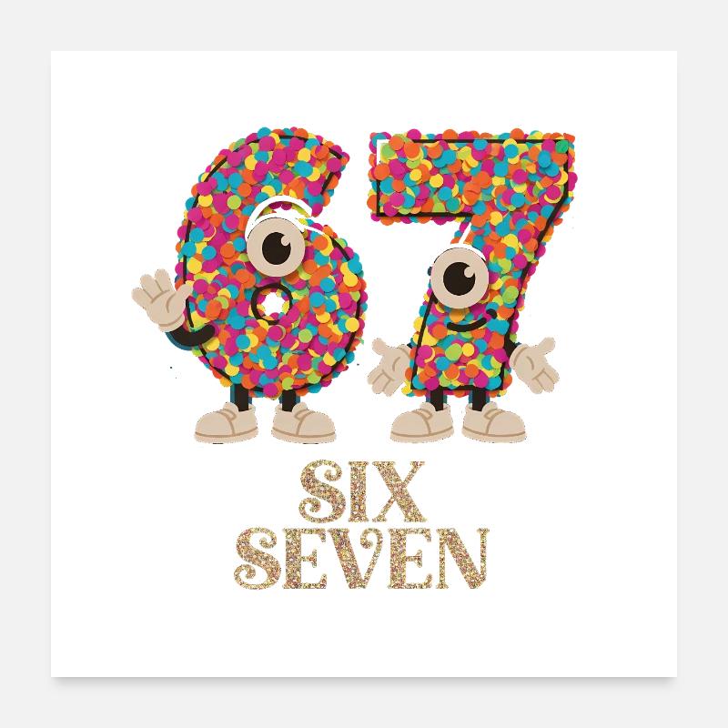 6 7 Meme Costume Replacement Carnival Gift Poster 24" x 24" (60x60 cm)