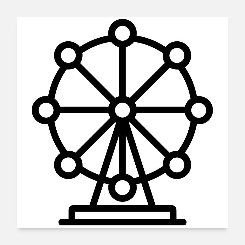 Ferris wheel Poster 24" x 24" (60x60 cm)