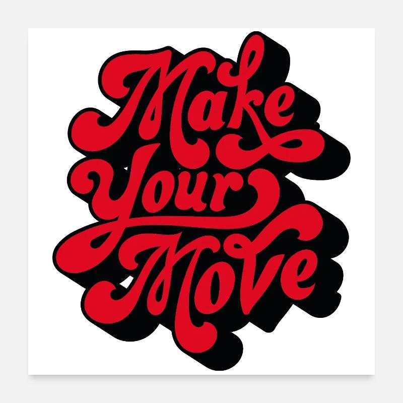 Faites votre amour un script rétro Poster 60 x 60 cm