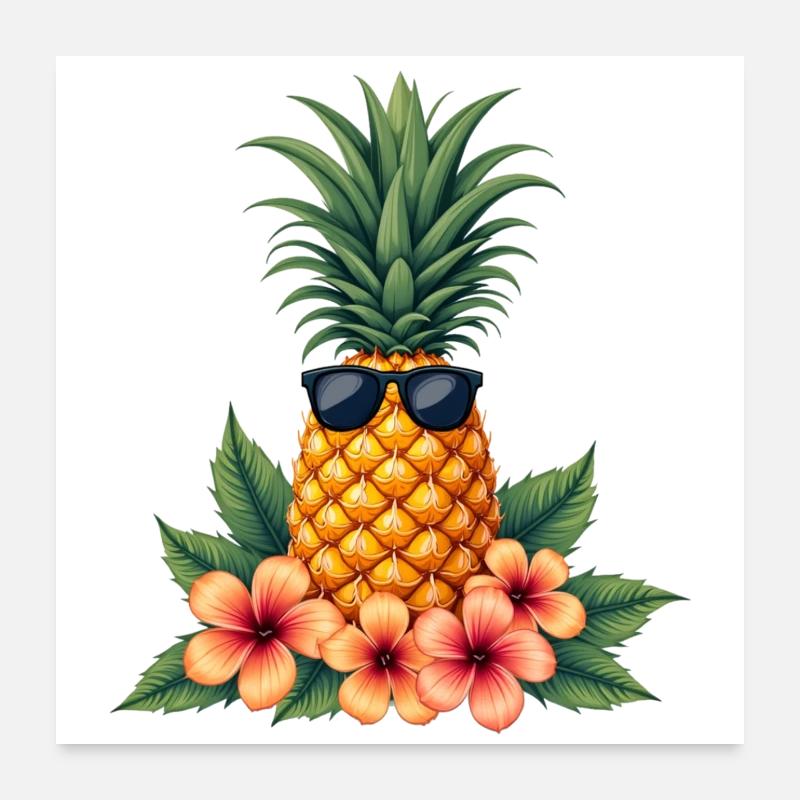 Ananas Poster 60x60 cm